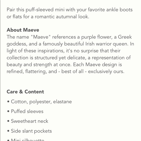 Anthropologie Maeve Anthropologie Sweetheart Puff Sleeve Dress - Picture 11 of 14